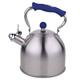 Stainless steel kettle/Teapot, Stainless Steel Kettle Outdoor Kettle Teapot Home Fire Kettle Common Household Kitchen Automatic Whistle 3L /Household whistle kettle (Color : Blue)