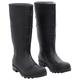 vidaXL Wellington Boots, Rain Boots, Non-Slip, Fishing Boots, Waterproof, Work Boots, Garden Boots, Half Shaft Boots, Black, Size 42 PVC, black, 8 UK
