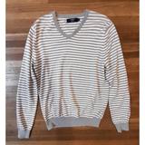 J. Crew Sweaters | J. Crew Cotton Cashmere Striped Sweater | Color: Gray/White | Size: M