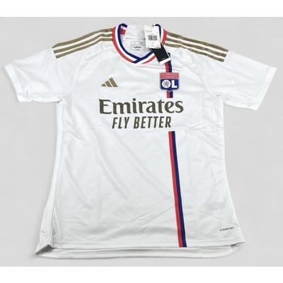 Adidas Shirts | Adidas Olympique Lyonnais 23/24 Home Soccer Jersey White Ib0920 Men's Size Large | Color: Gold/White | Size: L