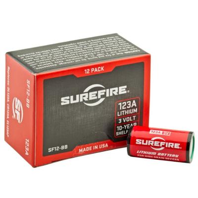 SureFire 123A 3 Volt Lithium Battery Box 12 Batteries NSN 6135-01-351-1131 SF12-BB