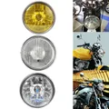 Front runde Motorrad Scheinwerfer Halogen Scheinwerfer Baugruppe 12V Vintage Scheinwerfer Lampen für
