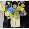 Confezione regalo portatile con confezione di fiori con manico confezione di Bouquet fai da te
