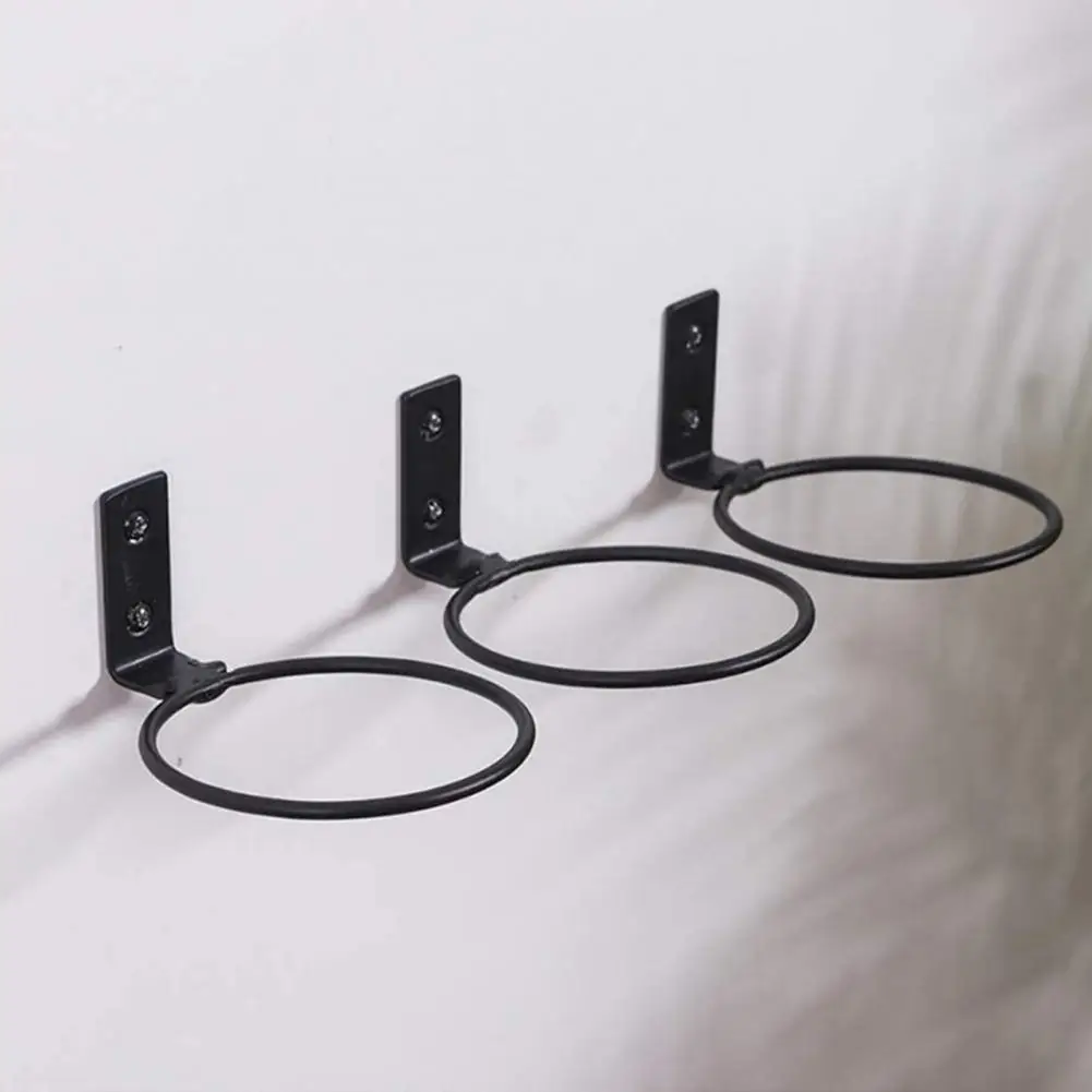 4/5/6/8 Zoll Metall Blumentopf halter Rings ch rauben Set Wand montage Blumen bügel Haken Blumen korb Halterung Ball Display Rack Image