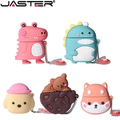 JASTER USB-Flash-Laufwerk, niedlicher Cartoon-Memory-Stick, Dinosaurier-Stick, Akita-Hund, kreative