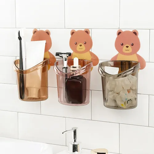 Teddybär Wand Zahnbürsten halter Tasse Lager regal Bad zubehör