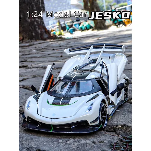 1:24 Koenigsegg Legierung Auto Modell Simulation Sound und Licht Pull-Back Spielzeug auto Druckguss