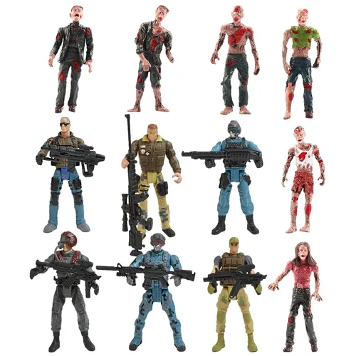 Simulierte Zombie Streich Requisiten flexible Soldat Modelle Kunststoff Soldaten Spielzeug für