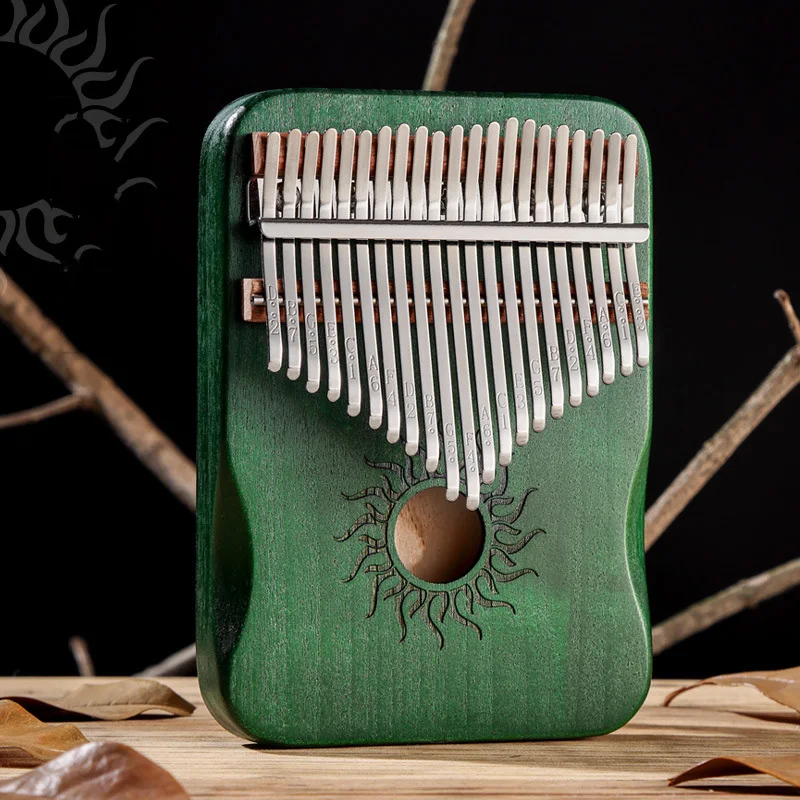 Hluru Kalimba 17 21-Tasten-Kalimba-Fingerklavier aus massivem Ahornholz, Kalimba-Daumenklavier, Tastatur, Musikinstrument, Mbira für Anfänger Image