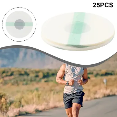 25Pcs FreeStyle Adhesive Patch Waterproof Sensor Patches Fixed Patches Transparent Bandages 4 1/2"*