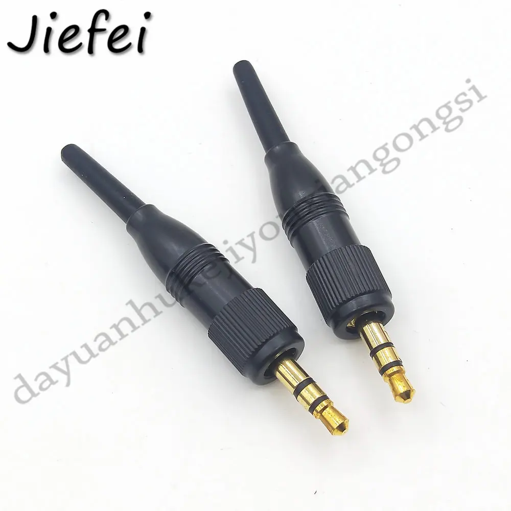 Black 3.5 mm 1/8" Stereo Screw Audio Lock Connector for Sennheiser SonyD11/V1/P03 Microphone Spare Plug Adapter