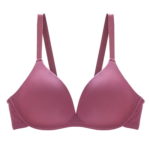 Damen-BH ohne Bügel, Doppelträger, verstellbar, volle Abdeckung, V-Ausschnitt, atmungsaktiv, reine Farbe, Hakenamp;Eye Date Casual Daily Nylon 1Stk Grün Schwarz / BHsamp;Bralettes Heim-Outfits Image