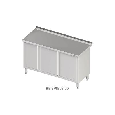 Stalgast Edelstahl Arbeitsschrank mit Flügeltüren 1800x700x850 mm, ohne Aufkantung, verschweißt Image