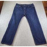 Levi's Jeans | Levis 505 Jeans Mens 42x32 Blue Regular Fit Straight Leg Denim Dark Wash | Color: Blue | Size: 42