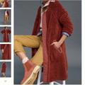 Anthropologie Jackets & Coats | Margot Reversible Sherpa Zebra Art Farm Peasant Hipster Chic Boho Jacket Coat | Color: Pink/Red | Size: M