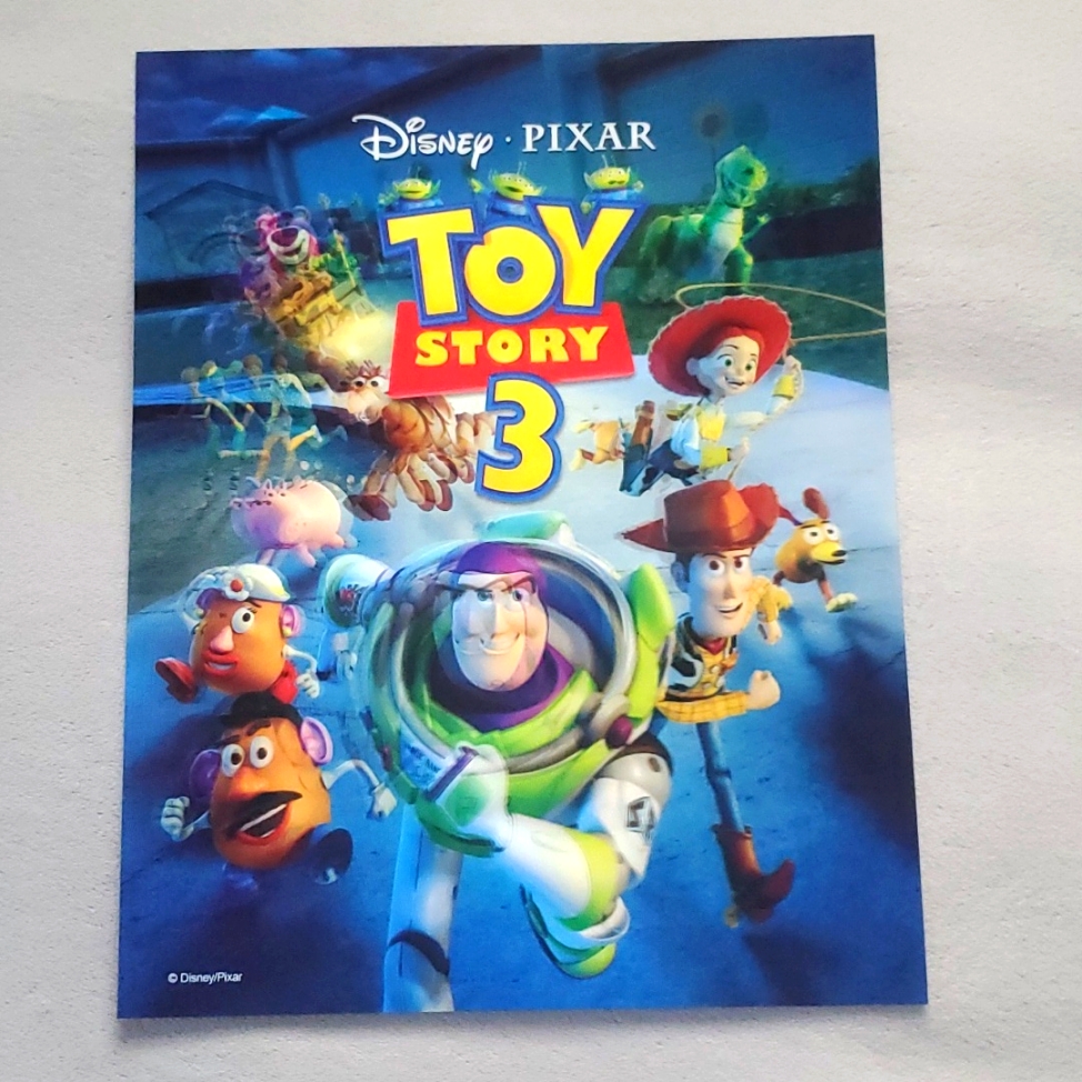 Disney Art | Disney Store Pixar Toy Story 3 Lithograph Plastic 3-D Movie Poster Promo 2010 | Color: Blue/Gold | Size: Os