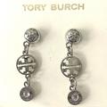 Tory Burch Jewelry | Final Price! Tory Burch Logo Earrings | Color: Silver | Size: Os