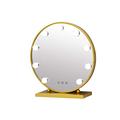 GaRcan Dressing Mirror Makeup Mirror Rechargeable Vanity Mirror Touchscreen Dimmable LED Light Free Standing Table Cosmetic Mirror on Stand Beauty Mirror (Color : White Size : 50cm) (Gold 50cm)
