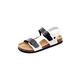 HJBFVXV Men's Sandals Men's PU Leather Clogs Slippers High Quality Soft Cork Two Buckle Sandals For Men Big Size Shoes Man (Color : Multi-colored, Size : 7.5 UK)
