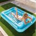 FERACT ft x 4.8 ft x 4.8 ft Polyvinyl Chloride (PVC) Inflatable Pool in Blue | 57 W x 57 D in | Wayfair A0BKTMCM9J