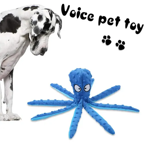 Hund quietschendes Spielzeug keine Füllung Tintenfisch Plüsch Hundes pielzeug für die Zahn