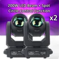 2 teile/los Flight case 200w LED Moving Head Light LED Beam Spot LED Beam Wash Moving Head Light