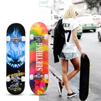 31 Inch Skateboard Komplette Longboard Doppel Fuß Skateboard Standard Skateboard für Jungen Mädchen