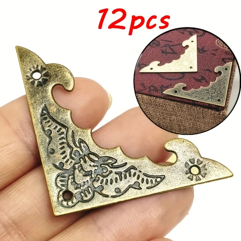 12 Stück Eisen Dekoration Eck halterung antiken Schmuck Holzkiste Fuß Bein Fledermaus Eck schutz Handwerk Möbel beschläge
