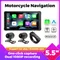 5,5 Zoll tragbare Motorrad LCD-Display Navigation IPX7 wasserdicht drahtlose Carplay Android Auto Moto Dash Cam Monitor BT GPS
