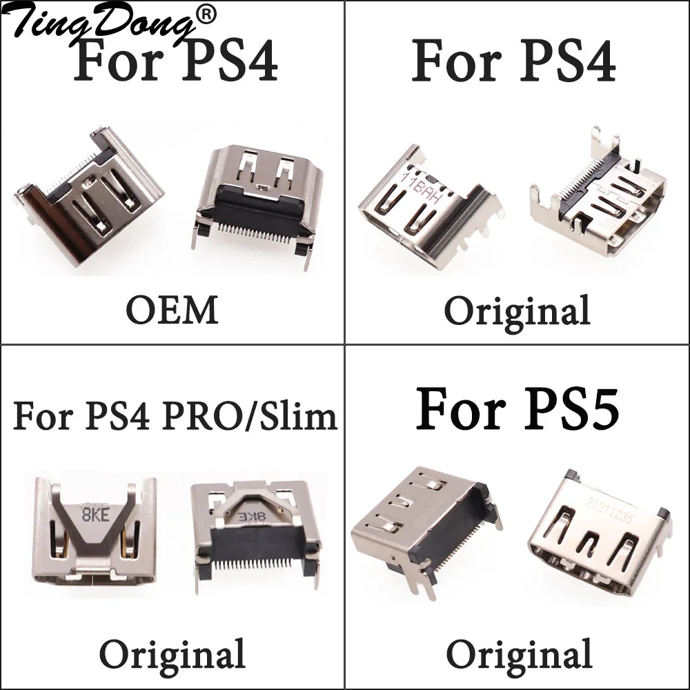 1x Für Sony PS5 Für PS4 Pro Slim HDMI Jack Port Buchse Interface Stecker ersatz Image