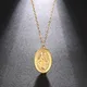 Skyrim-Collier pendentif religieux Vierge Marie pour femme acier inoxydable colliers de la