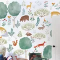 Papier peint personnalisé Animal Forest pour chambre d'enfant papier peint de fond TV tissu mural