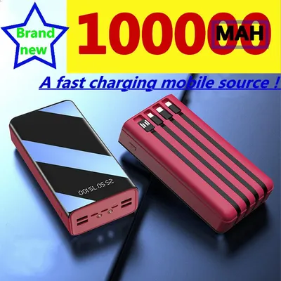 Batterie Externe USB 100000mAh Affichage LED Tablette et Téléphone Portable