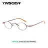 YINSQER Designer piccole montature per occhiali rotonde per donna montature da vista montature da