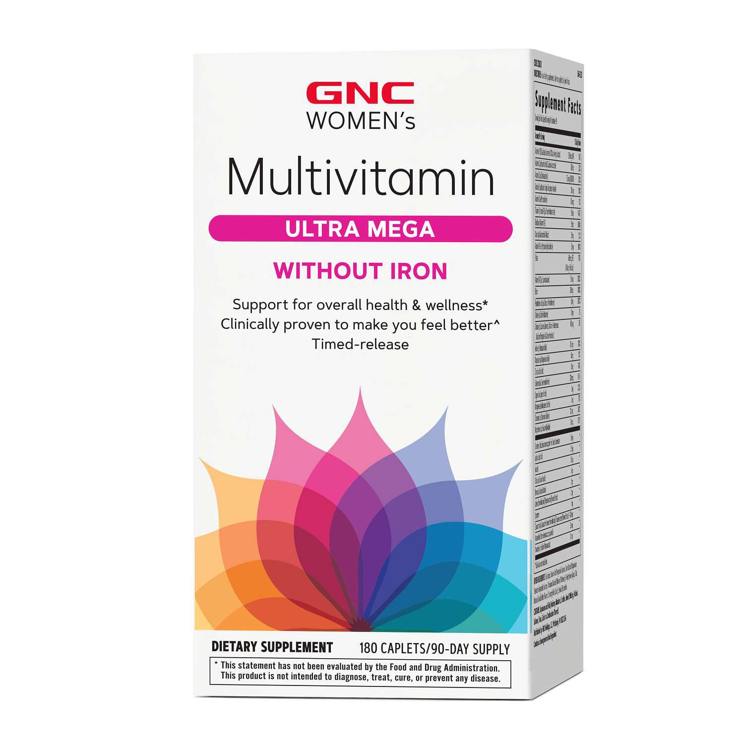 Multivitamin Ultra Mega Without Iron Healthy - 180 Caplets (90 Servings)