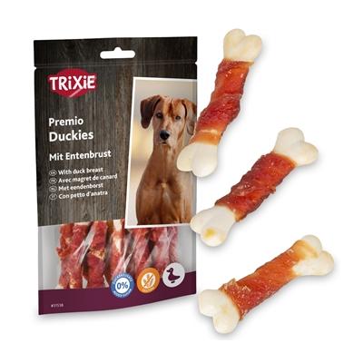 Trixie PREMIO Duckies, Hundeleckerli mit Entenbrust, Snackknochen, 100g Image
