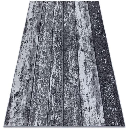Rugsx - Antirutsch Teppich Teppichboden wood Holz Tafel grau grey 150x200 cm