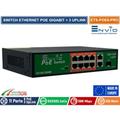 11 porte switch ethernet poe gigabit 8 porte ge + 2 uplink ge + 1 uplink ge sfp