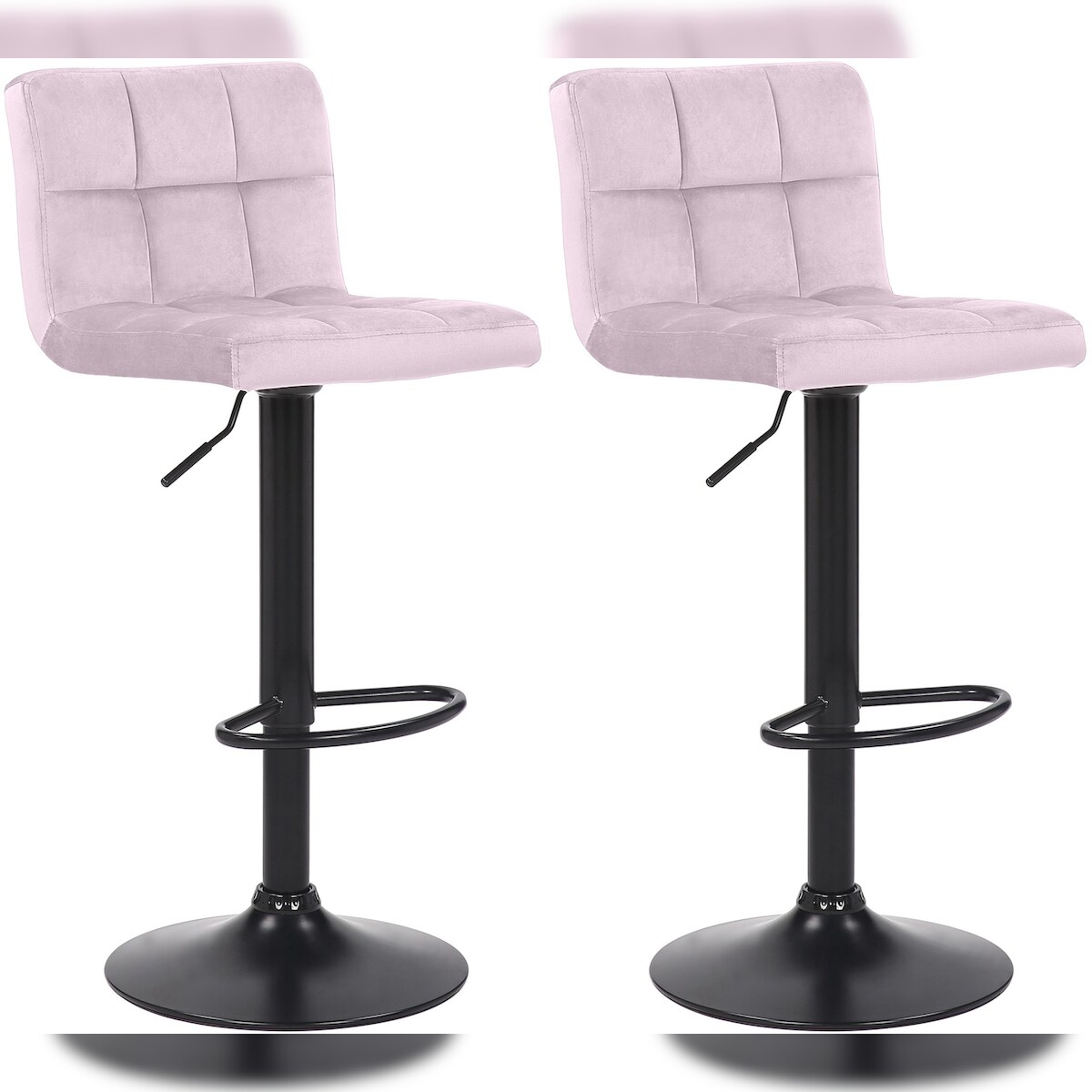 CLP 2er Set Barhocker Feni Samt rosa Image