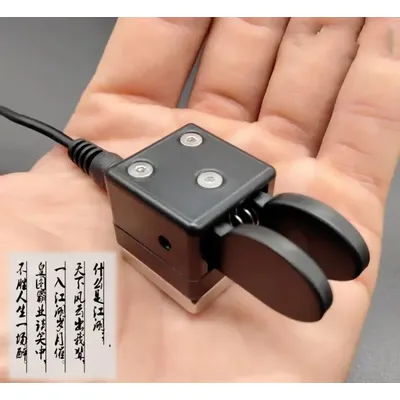 A Mini Dual Paddle Key Morse Key CW Key Automatic Base Magnetic Adsorption For Shortwave Radio