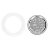 Tersalle Stainless Steel Filter Coffee Machine Filter Coffee Maker Accessories with Rubber Gasket2 Servings