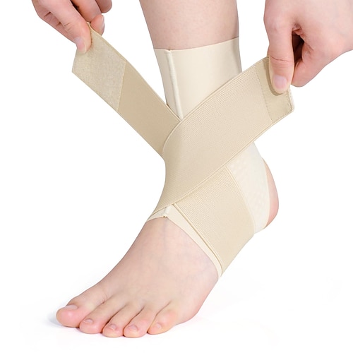 Knöchelbandage, verstellbar, atmungsaktiv, Kompressions-Knöchelstütze für Männer und Frauen mit verstauchten Knöcheln, Knöchelbandage zur Stabilisierung der Bänder, Linderung von Plantarfasziitis Image