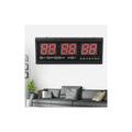 Gojoy - Horloge murale numérique led - Horloge de température avec date et jour de la semaine