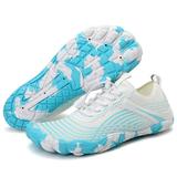 Water Shoes Quick Dry Bathing Shoes Non-slip for Outdoor Beach (42 white blue)