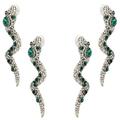 Feildoo 2 pairs ladies Earrings Rhinestone Earrings Metal Earrings Snake Earrings Fashion Earrings Jewelry Gift Retro style Stud Earrings Exquisite Jewelry Accessories Y06V8M1G No.15
