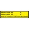 Dreifke® Hinweisschild Zulässige Fach- und Feldlast, ökologische Folie, selbstklebend, 200x35mm