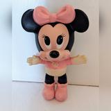 Disney Toys | Disney Baby Minnie Mouse 11" Rubber Squeeze Toy Made In Mexico Vintage Doll | Color: Black/Pink | Size: Osbb