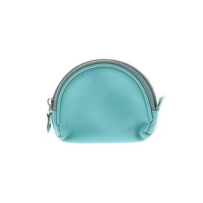 Leather Coin Purse: Teal Clothing