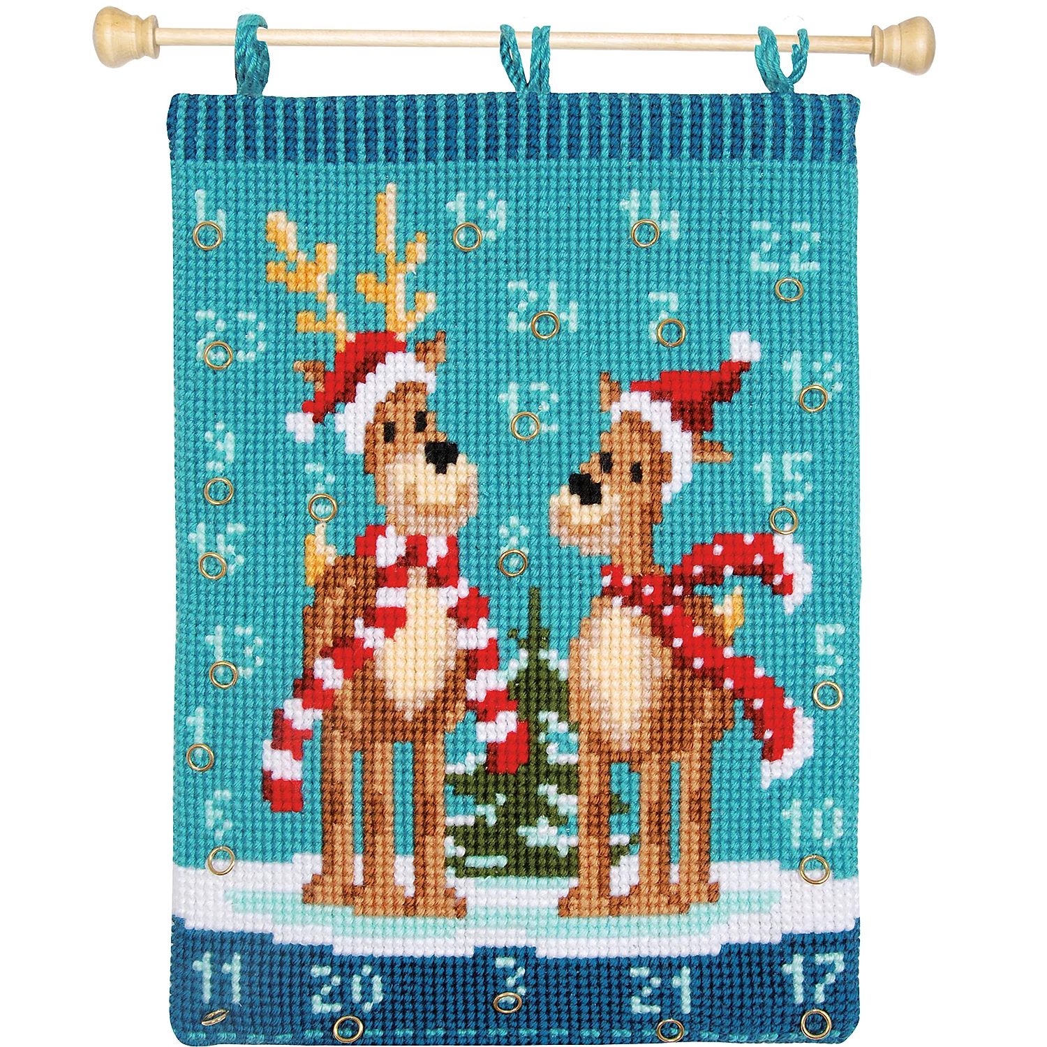 Calendrier de l´Avent à broder "Rennes