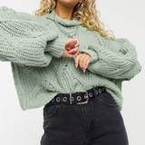 Free People Sweaters | Free People Seasons Change Mountain Mint Cable Knit Sweater | Color: Green | Size: S